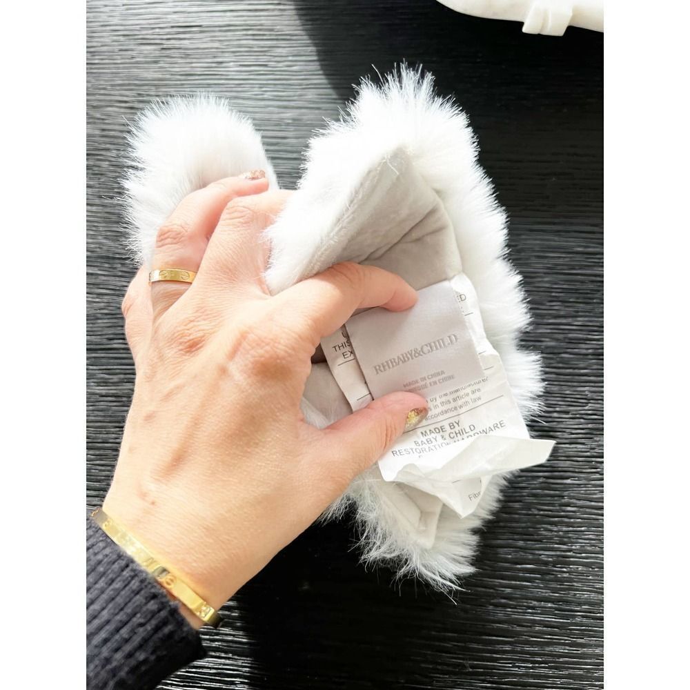 Restoration Hardware Nwt Luxe Faux Fur Grey Fox Baby's Bootie 24mo — image 2 of 4